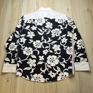 FORMAL Button Up Shirt Floral Contrast Art Men Size Medium Made In California